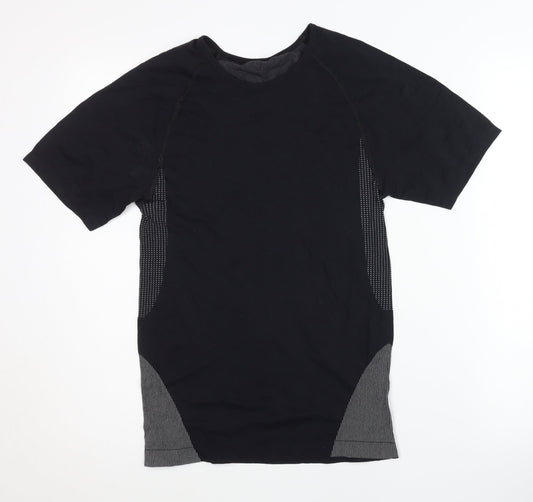 Men's Black Crew Neck Short Sleeve Top S