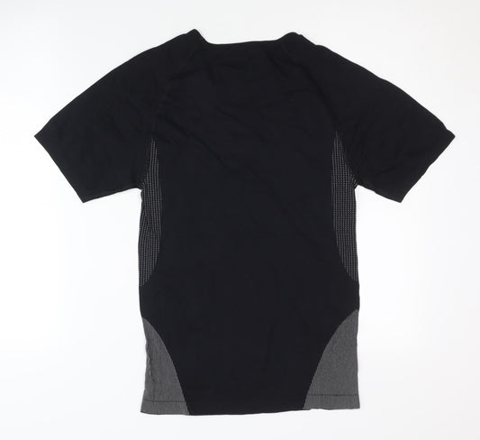Men's Black Crew Neck Short Sleeve Top S