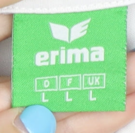 Erima Men's Polo Shirt in Black & White, Size L