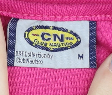 Club Nautico Women's Pink T-Shirt M V-Neck
