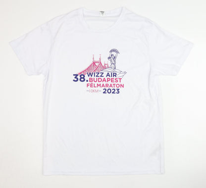 Roly Unisex White Polyester Running T-Shirt L