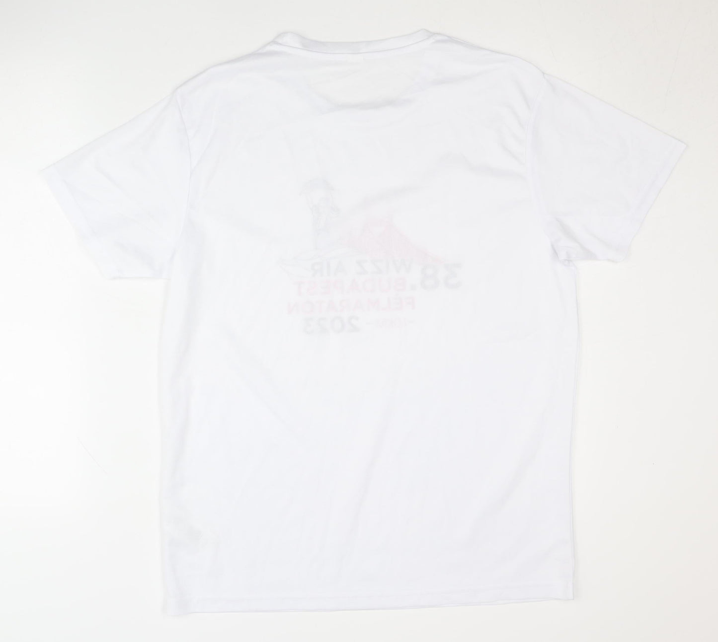 Roly Unisex White Polyester Running T-Shirt L
