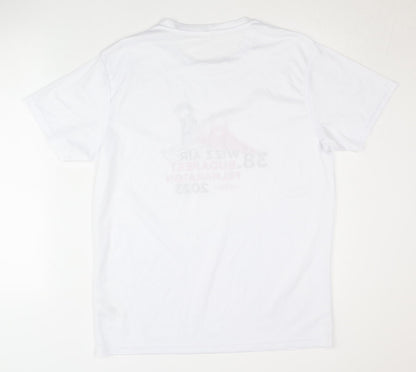 Roly Unisex White Polyester Running T-Shirt L