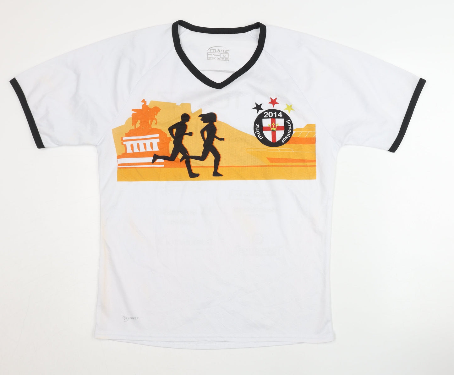 Münz Men's White Running T-Shirt M