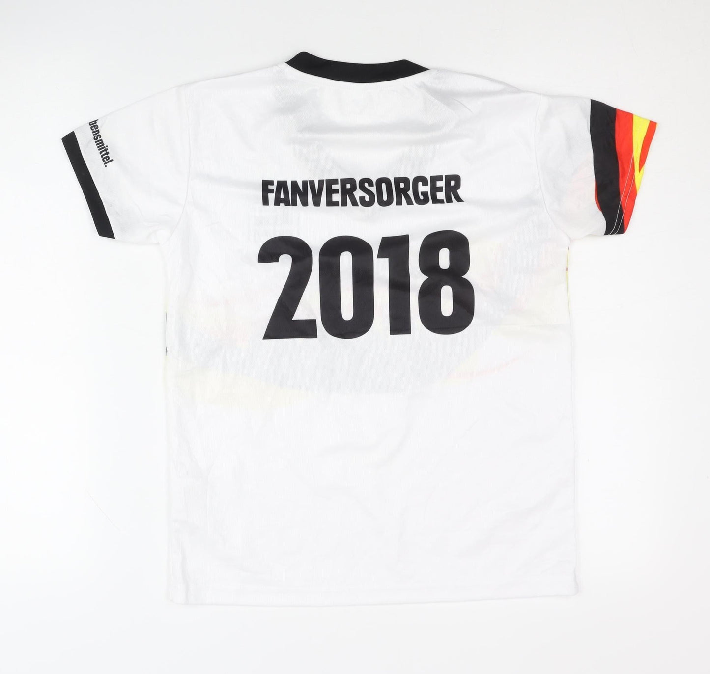 Edeka Boys' White Football Jersey T-Shirt, Medium, Graphic Print