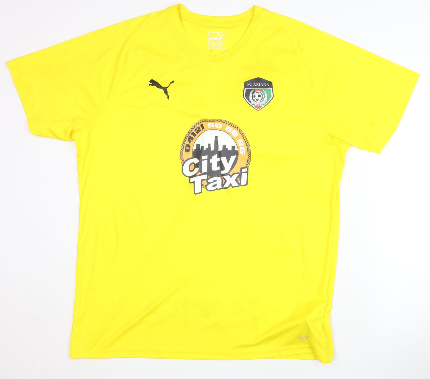 Puma Men's Yellow XL Football Jersey T-Shirt