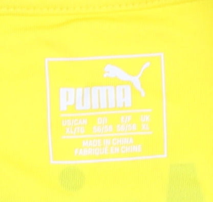 Puma Men's Yellow XL Football Jersey T-Shirt