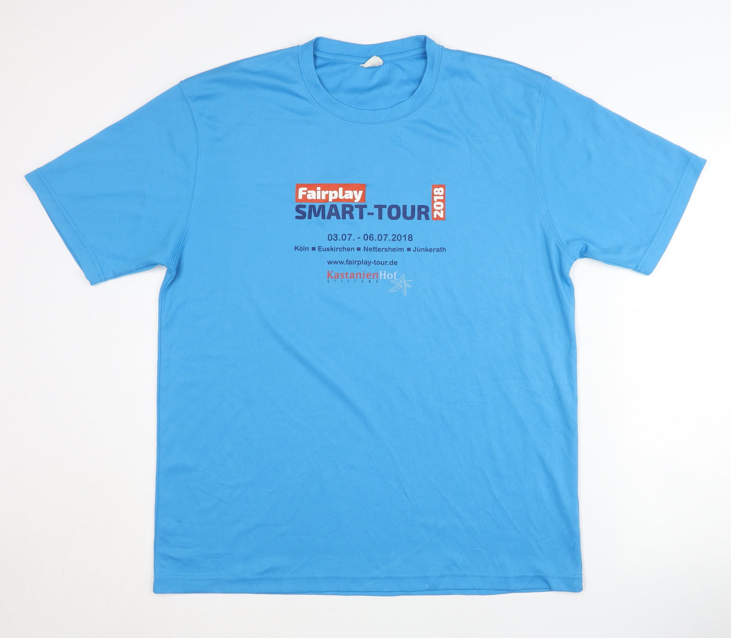 AWDis XL Blue T-Shirt for Men: Graphic Sports Top