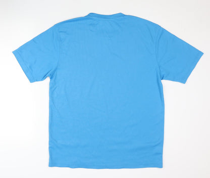 AWDis XL Blue T-Shirt for Men: Graphic Sports Top