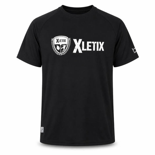XLETIX Men's Black L Graphic Print T-Shirt
