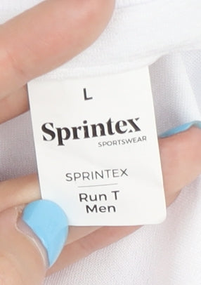 Sprintex Men’s White T-Shirt L - Running & Jogging
