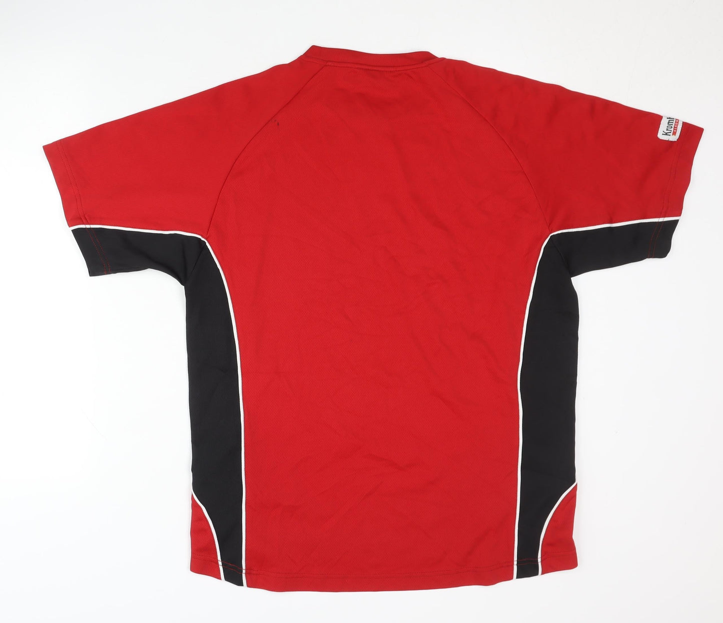 Krombacher Men’s Red T-Shirt, Size L, Polyester