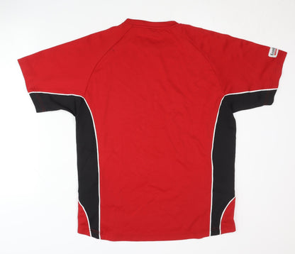 Krombacher Men’s Red T-Shirt, Size L, Polyester
