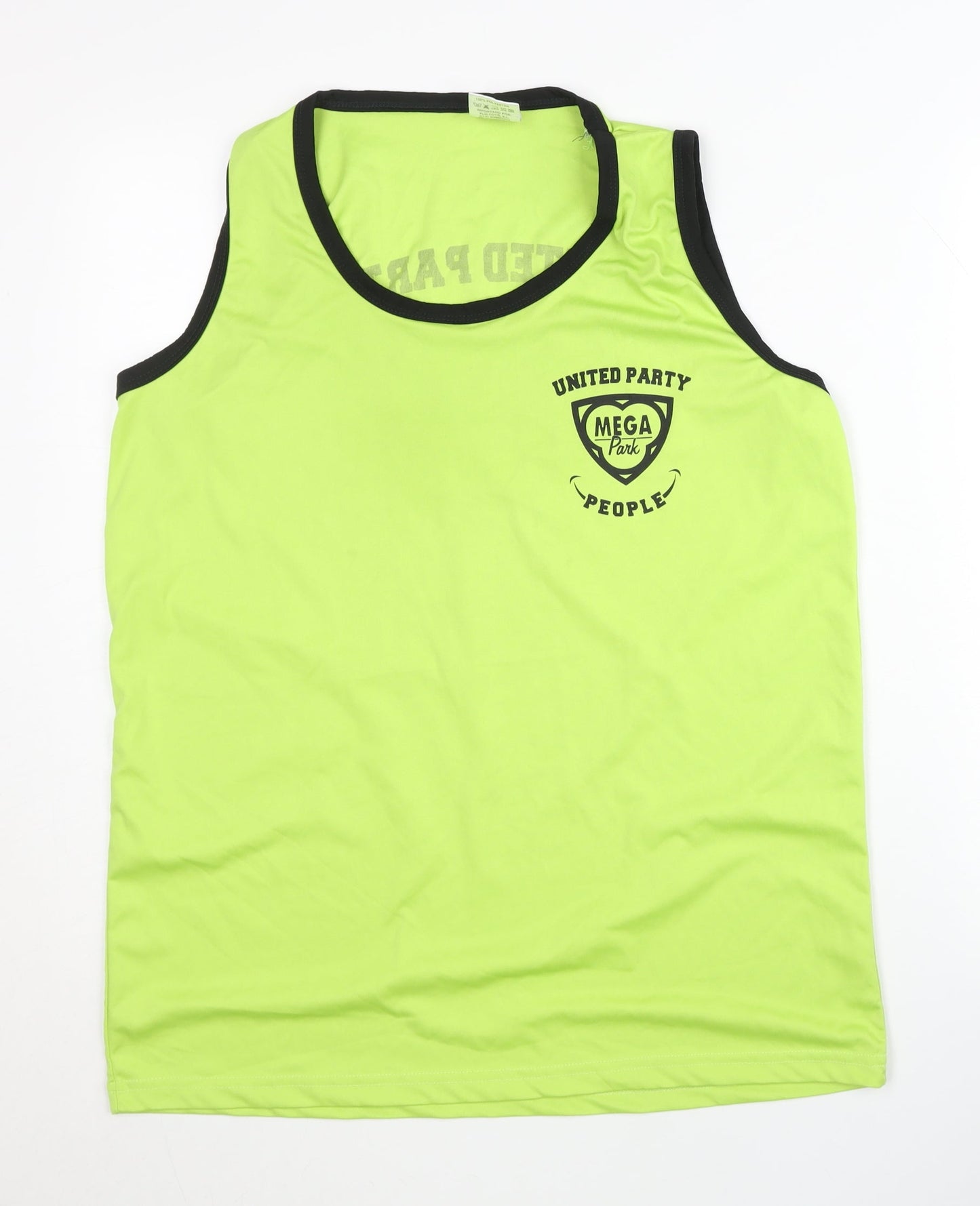 Mega Park Men Green XL Tank Top Graphic Print