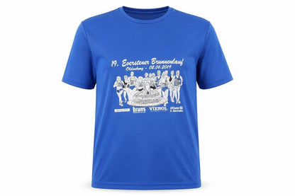 Front view of MSH Blue Men's Running T-Shirt, Medium, Graphic Print