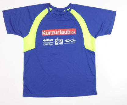 NATH Men's Blue Graphic Running T-Shirt Size M