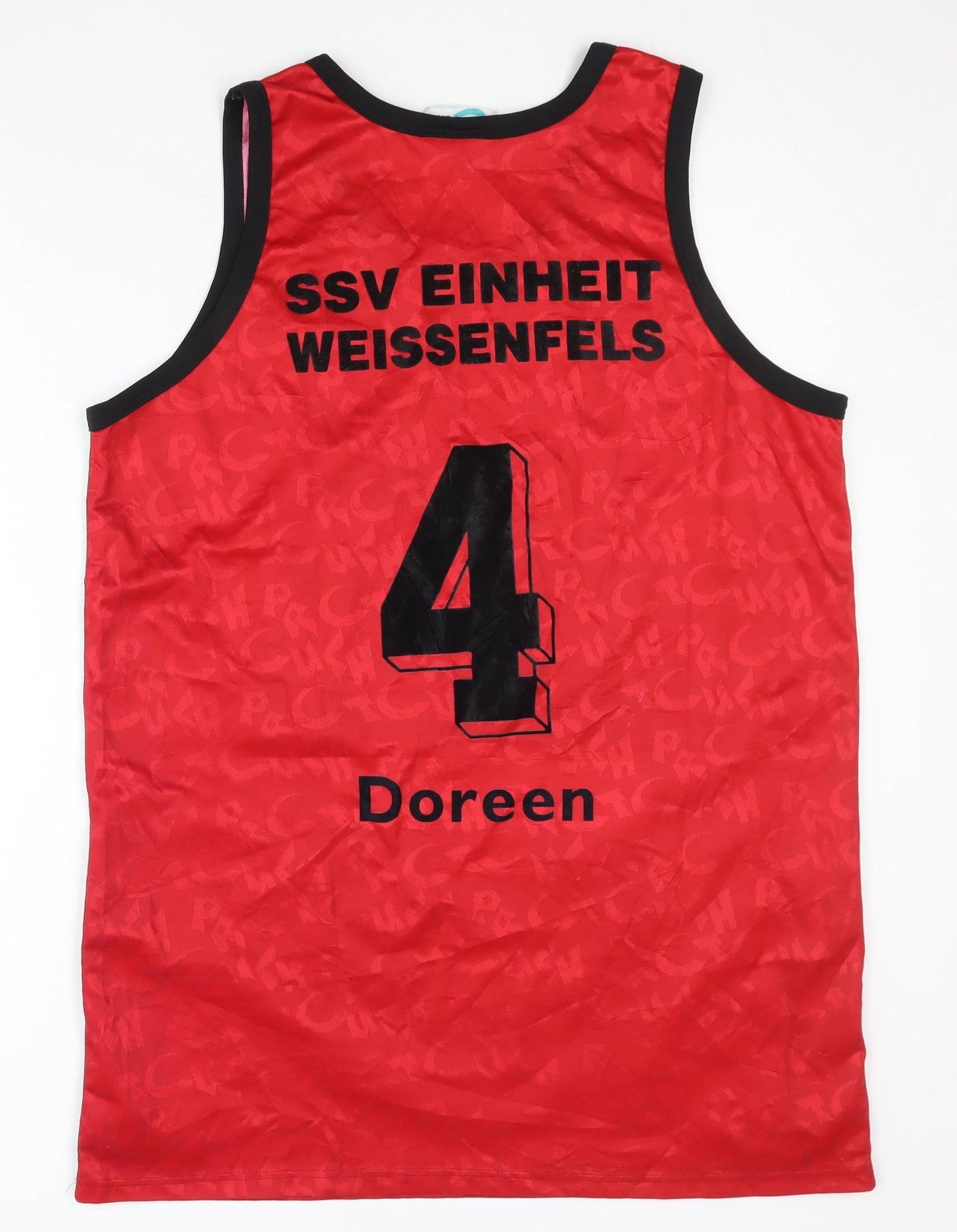 Mens UK Size L PRO TOUCH Red Basketball Tank