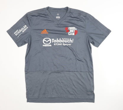 Adidas Men's Grey Football Jersey T-Shirt M