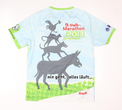 newLine Men's Green Blue Running T-Shirt Size M