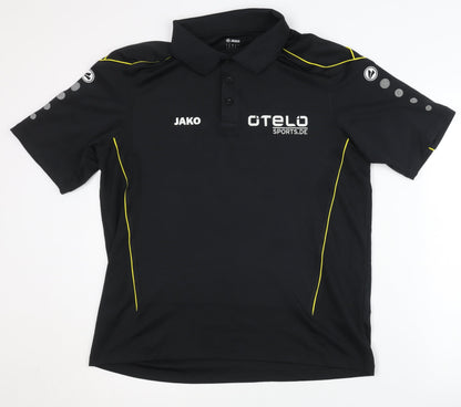 Jako Men's Black Polo Shirt M