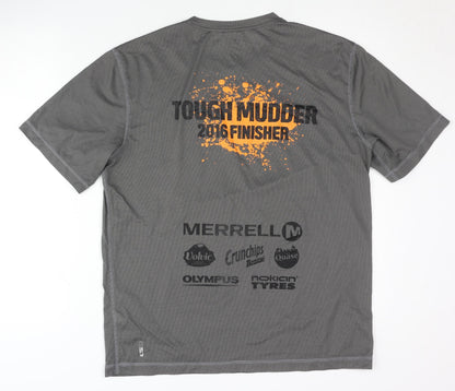 Merrell Men's Grey L T-Shirt, Graphic Print, Sportswear