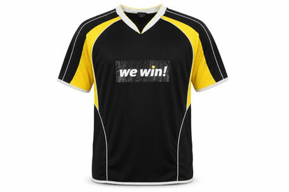 bwin Men's Black Football Jersey L