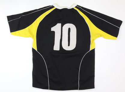bwin Men's Black Football Jersey L