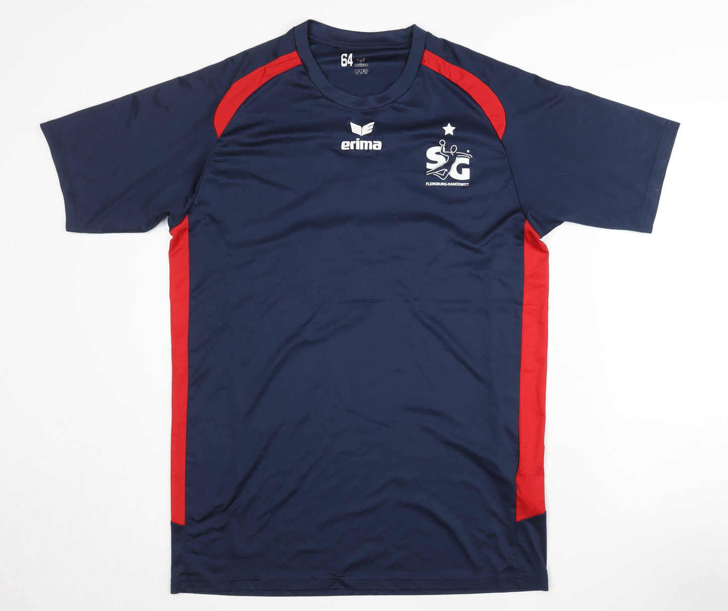 Erima Men's XL Blue Red Sports Jersey T-Shirt