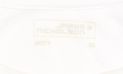 James & Nicholson Men's XL Running T-Shirt White