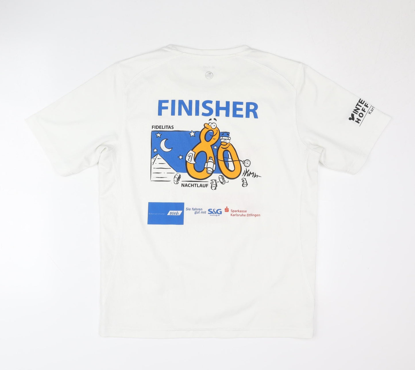 JAKO Men's White Graphic Running T-Shirt, Size M