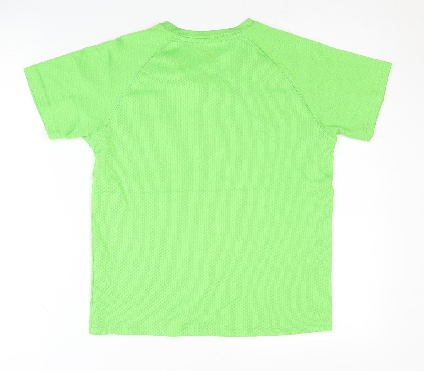 Fruit of the Loom Girls Green Short Sleeve Basic T-Shirt