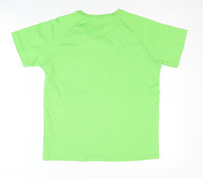 Fruit of the Loom Girls Green Short Sleeve Basic T-Shirt
