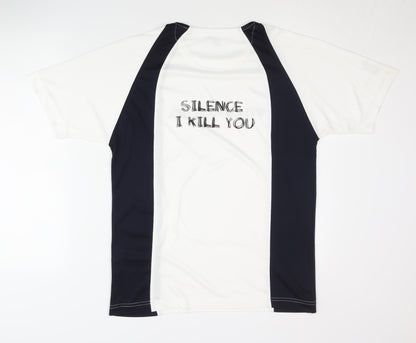 Slazenger Men's White/Black T-Shirt Size S for Gym