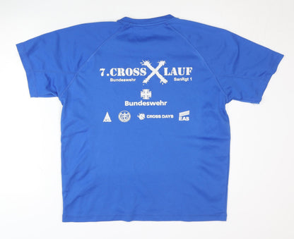 JHK Blue Men's T-Shirt, Medium, Activewear Style