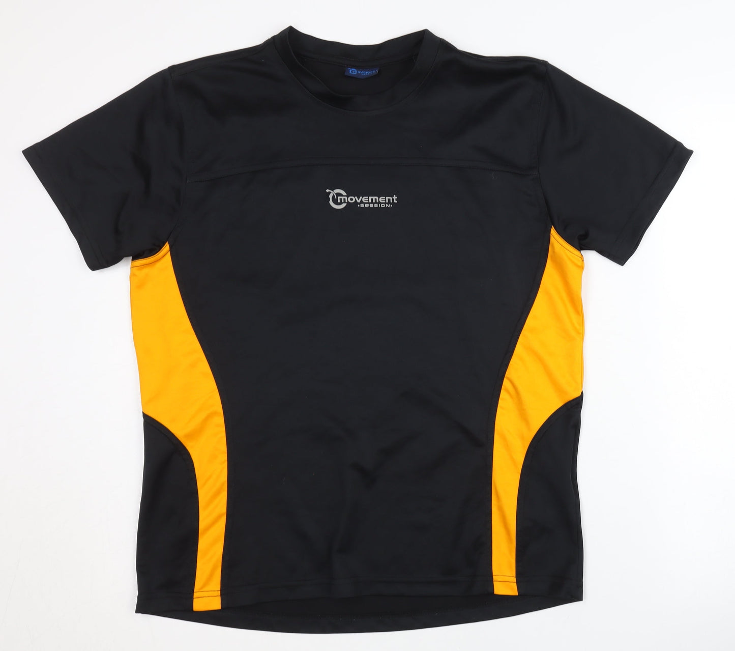Movement Session Men's Black T-Shirt - Gym Fit, Size M