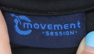 Movement Session Men's Black T-Shirt - Gym Fit, Size M