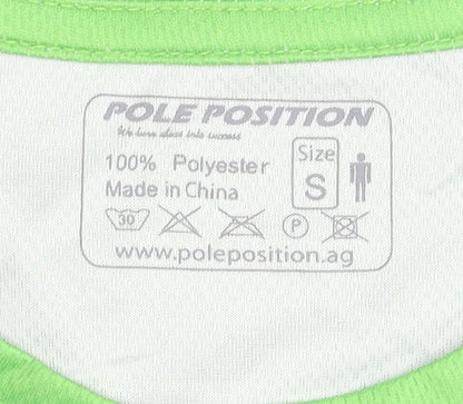 Pole Position Unisex Cycling T-Shirt, S, Green/Blue