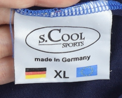 s.Cool Sports Unisex XL Blue Cycling Jersey