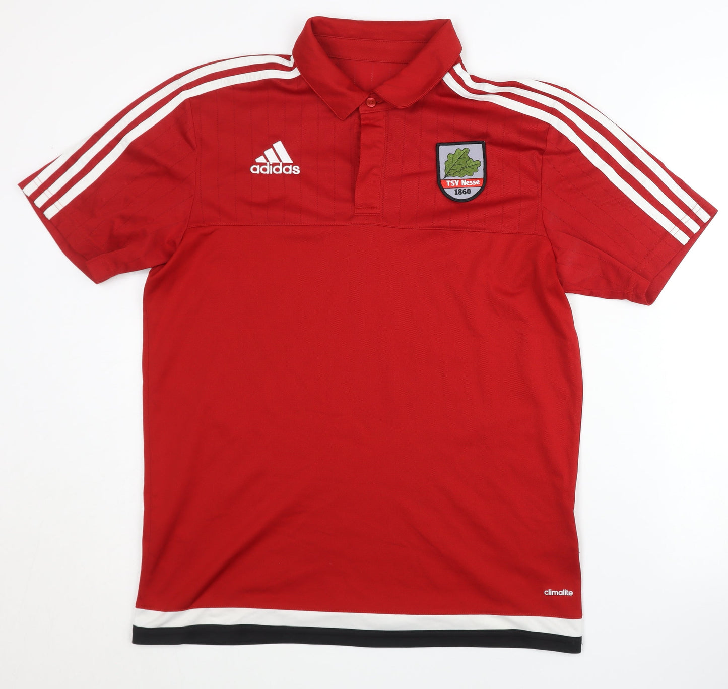 Adidas Men's Red Polo Shirt Medium Jersey