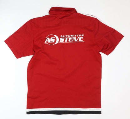 Adidas Men's Red Polo Shirt Medium Jersey