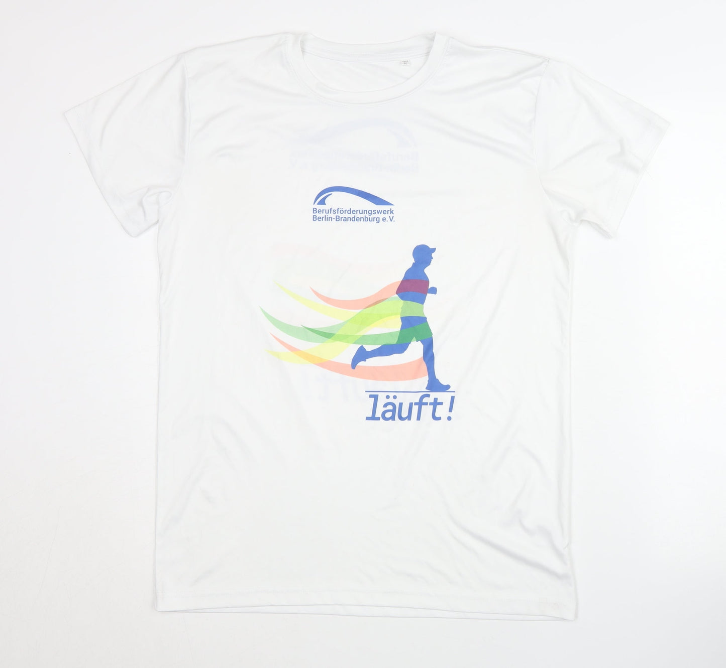 Berufsförderungswerk Men's White Graphic T-Shirt M - Sports Activewear