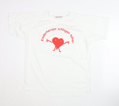 Seven-T Men's White Graphic Print T-Shirt M
