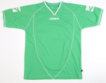Legea Men's Green Jersey L Sports V-Neck