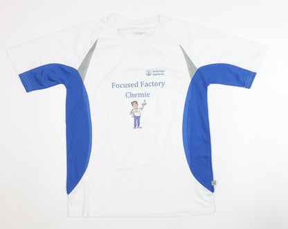 James & Nicholson Men's Blue & White Graphic T-Shirt