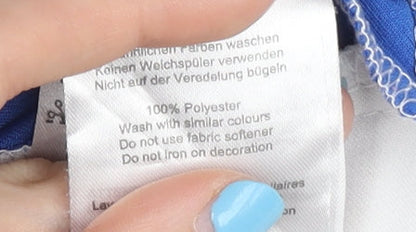 James & Nicholson Men's Blue & White Graphic T-Shirt