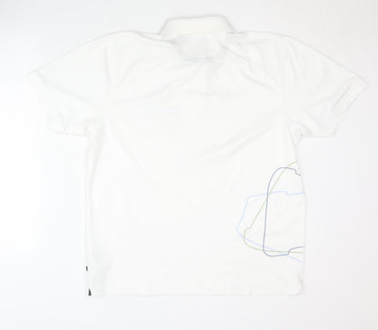 Tee Jays Men's White Polo Shirt L