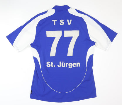 Adidas Men's Blue Jersey - Athletic Football L