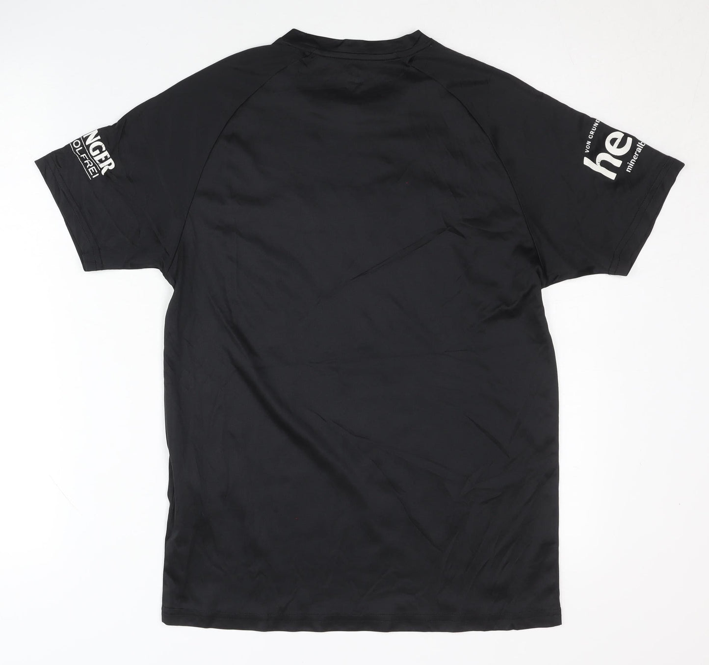 Erima Men's Black Graphic Print Jersey T-Shirt, Size S