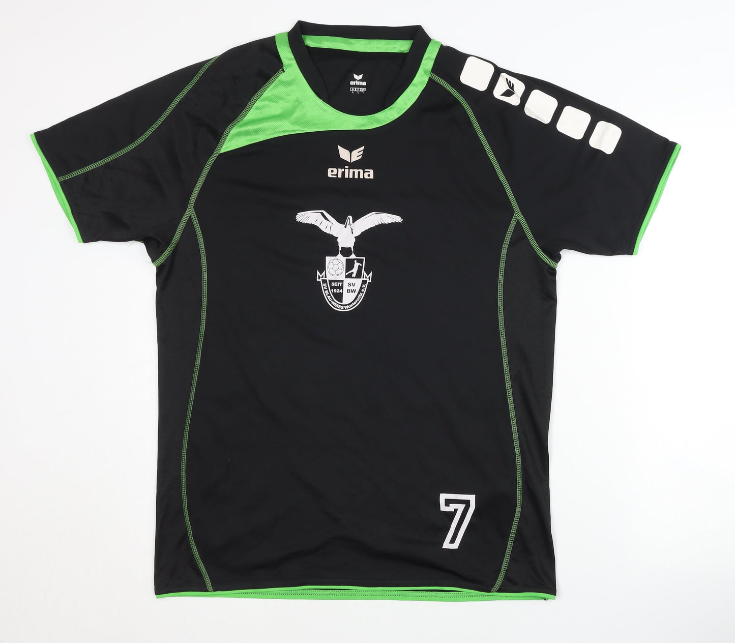 Erima Men's Black Football Jersey T-Shirt L