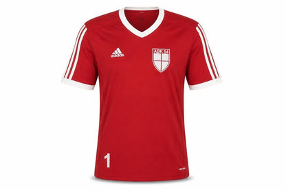 Mens UK Size L adidas Red Football T-Shirt